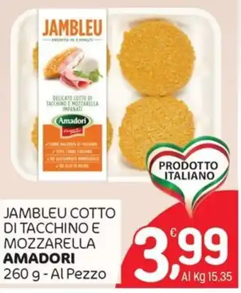 Crai Jambleu cotto di tacchino e mozzarella AMADORI offerta