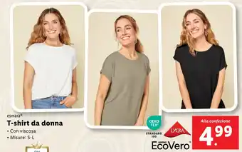 Lidl esmara T-shirt da donna offerta