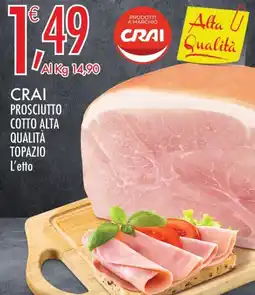 Crai CRAI Prosciutto cotto alta qualità topazio offerta