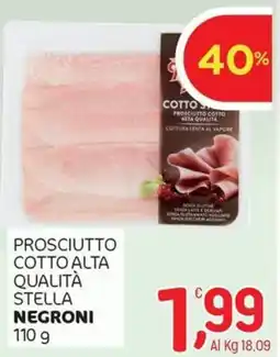 Crai Prosciutto cotto alta qualità stella NEGRONI offerta