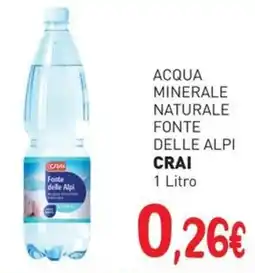 Crai Acqua minerale naturale fonte delle alpi CRAI offerta