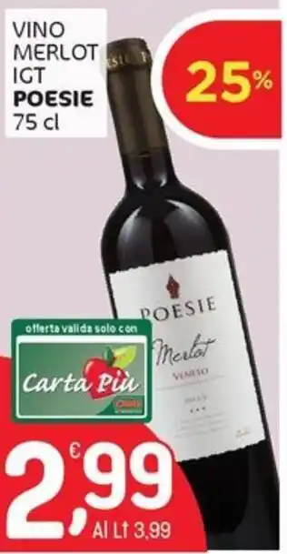 Crai Vino merlot igt POESIE offerta