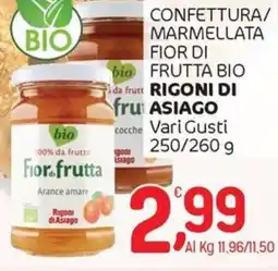 Crai Confettura/ marmellata fior di frutta bio RIGONI DI ASIAGO offerta