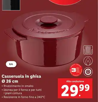 Lidl Casseruola in ghisa Ø 26 cm offerta