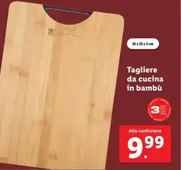 Lidl Tagliere da cucina in bambù offerta