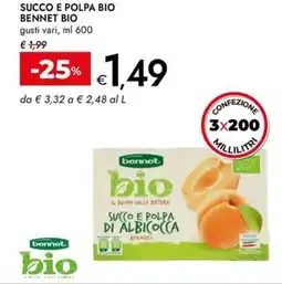 Bennet Succo e polpa bio BENNET BIO offerta