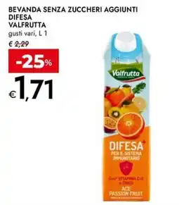 Bennet Bevanda senza zuccheri aggiunti difesa VALFRUTTA offerta