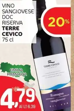 Crai Vino sangiovese doc riserva TERRE CEVICO offerta