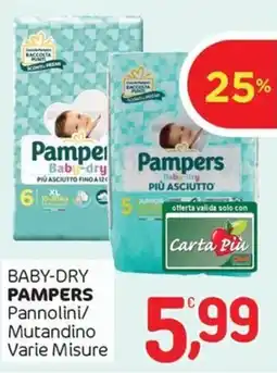 Crai Baby-dry PAMPERS pannolini/ mutandino varie misure offerta