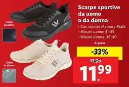 Lidl Scarpe sportive da uomo o da donna offerta