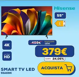 Euronics SMART TV LED 55A69N offerta