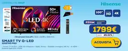 Euronics Hisense SMART TV Q-LED 100E7NQ PRO offerta