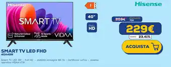 Euronics Hisense SMART TV LED FHD 40A49N offerta