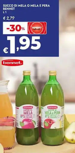 Bennet Succo di mela o mela e pera BENNET offerta