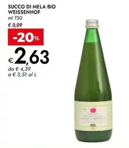 Bennet Succo di mela bio WEISSENHOF offerta