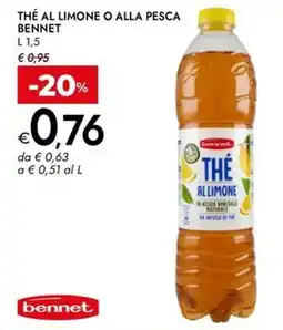 Bennet Thé al limone o alla pesca BENNET offerta