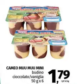 Pam CAMEO MUU MUU MINI budino cioccolato/vaniglia offerta