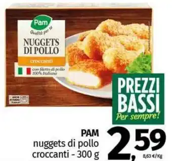 Pam PAM nuggets di pollo croccanti offerta