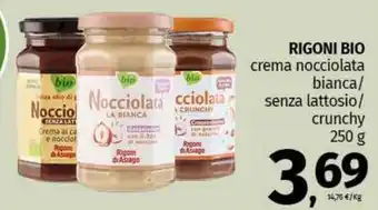 Pam RIGONI BIO crema nocciolata bianca offerta