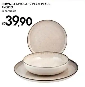 Bennet Servizio tavola 12 pezzi pearl avorio offerta