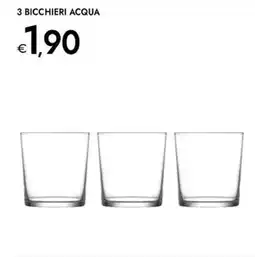 Bennet 3 bicchieri acqua offerta