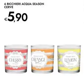 Bennet 6 bicchieri acqua season cerve offerta