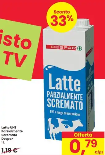 Despar Latte uht parzialmente scremato DESPAR offerta