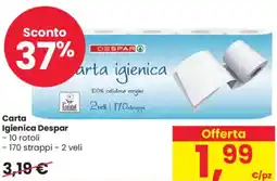 Despar Carta Igienica DESPAR offerta