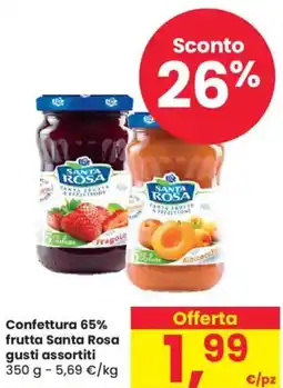 Despar Confettura 65% frutta SANTA ROSA offerta