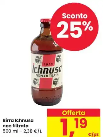 Despar Birra ICHNUSA non filtrata offerta