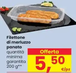 Despar Filettone di merluzzo panato offerta