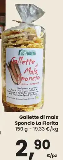 Despar Gallette di mais Sponcio La Fiorita offerta