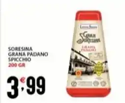 Supermercati Trisss SORESINA Grana padano spicchio offerta