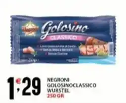 Supermercati Trisss NEGRONI Golosino classico wurstel offerta