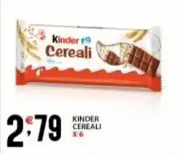 Supermercati Trisss KINDER Cereali x6 offerta