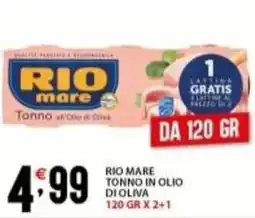 Supermercati Trisss RIO MARE tonno in olio di oliva offerta