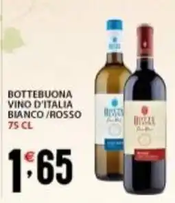 Supermercati Trisss Bottebuona vino d'italia bianco/rosso offerta