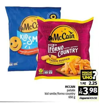 Pam MCCAIN patate kid smile/forno country offerta