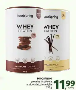 Pam FOODSPRING proteine in polvere al cioccolato/a vaniglia offerta