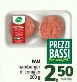 Pam PAM hamburger di coniglio offerta