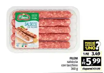 Pam FILENI salsiccia con tacchino offerta