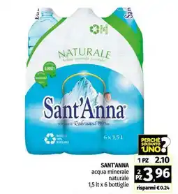 Pam SANT'ANNA acqua minerale naturale offerta