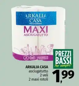 Pam ARKALIA CASA asciugatutto 2 veli 2 maxi rotoli offerta