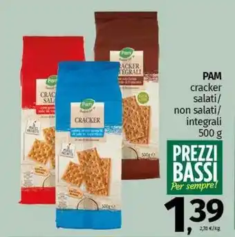 Pam PAM cracker salati/ non salati/ integrali offerta