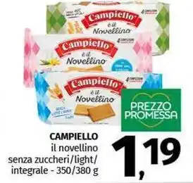 Pam CAMPIELLO il novellino senza zuccheri/light/ integrale offerta