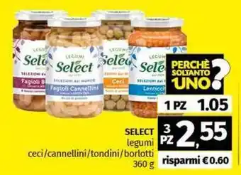 Pam SELECT legumi ceci/cannellini/tondini/borlotti offerta