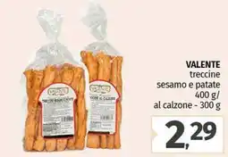 Pam VALENTE treccine sesamo e patate / al calzone offerta