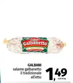 Pam GALBANI salame galbanetto il tradizionale offerta