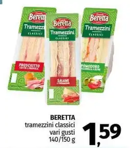 Pam BERETTA tramezzini classici vari gusti offerta