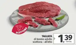 Pam TAGLIATA di bovino adulto scottona offerta